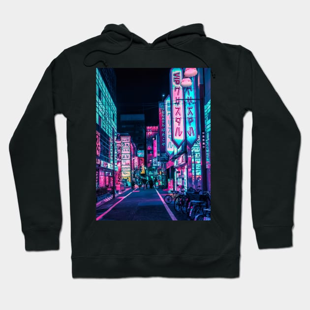 Tokyo - A Neon Wonderland Hoodie by HimanshiShah